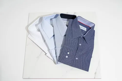 Folded oxford shirts